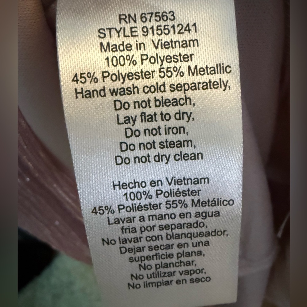 SLNY Shimmering Mauve High Low Dress - Picture 7 of 10